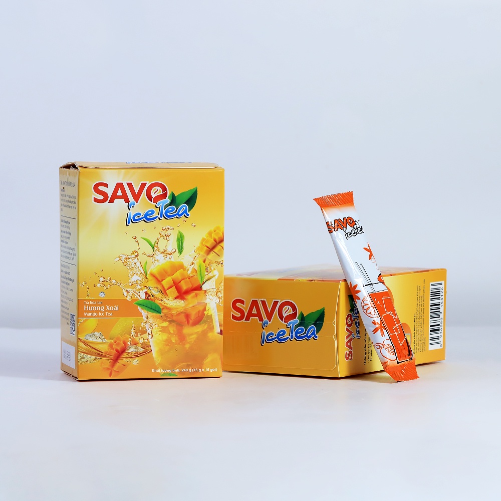 Trà SAVO hòa tan xoài 16 gói x 15g KPHUCSINH - Hàng Chính Hãng
