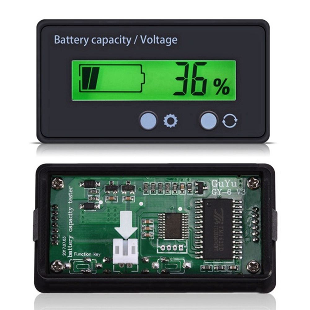 Máy Đo Dung Lượng Pin 12 / 24 / 36v / 48v Màn Hình Lcd Kỹ Thuật Số Nhiều Màu Sắc Kèm Dây Cáp Lead-Acid