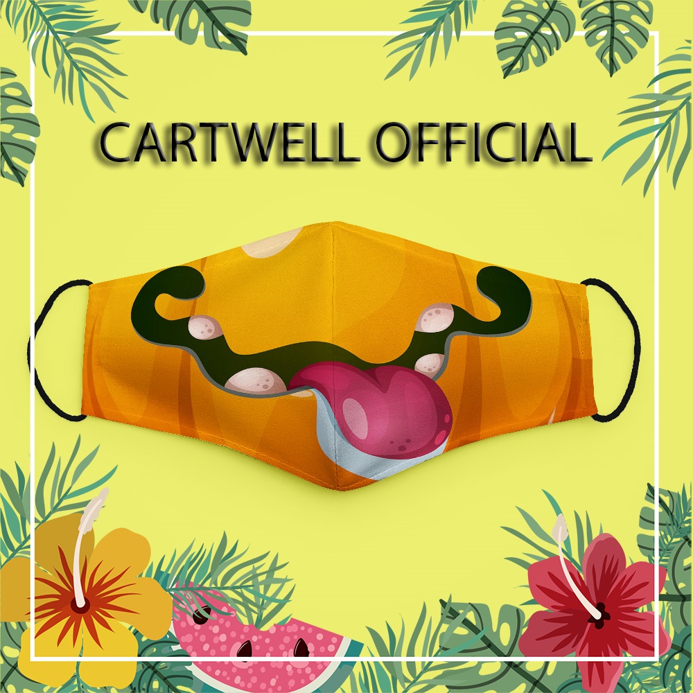 Khẩu trang vui nhộn thú cưng cute dễ thương cho bé trẻ em Hình Vẽ DRAWN CARTWELL dày 2 lớp phòng dịch bệnh kháng khuẩn t