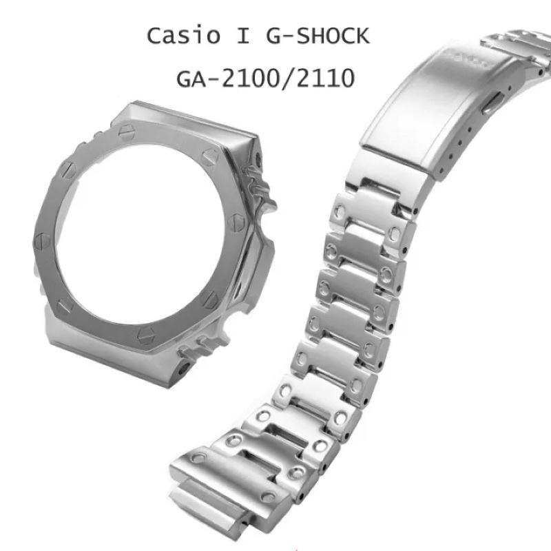 Vỏ casio gshock GA-2100-1A1DR custom thép gen1