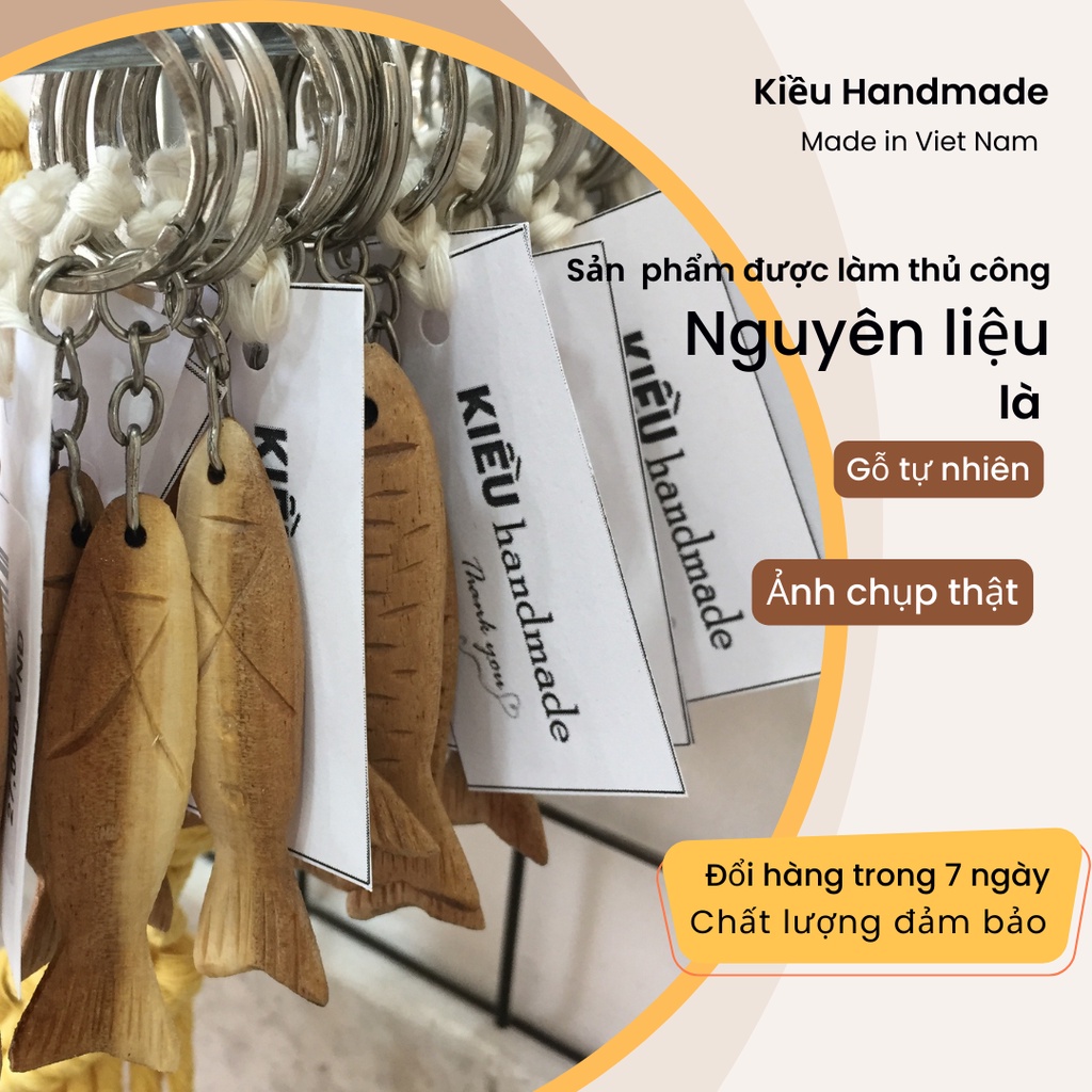 Móc khoá cá gỗ - sản phẩm móc chìa khóa