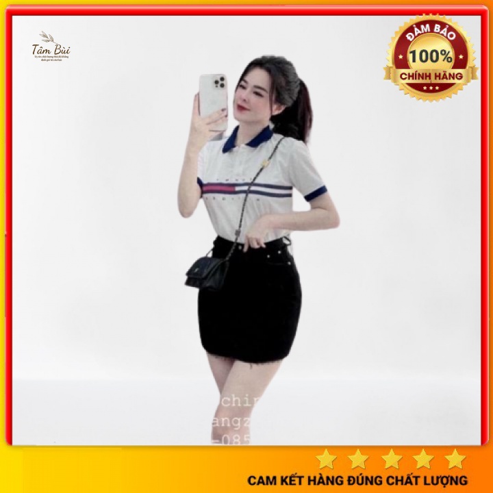 , Áo phông polo Tommy nữ, Áo thun polo Tommy nữ đẹp, chất siêu mát.