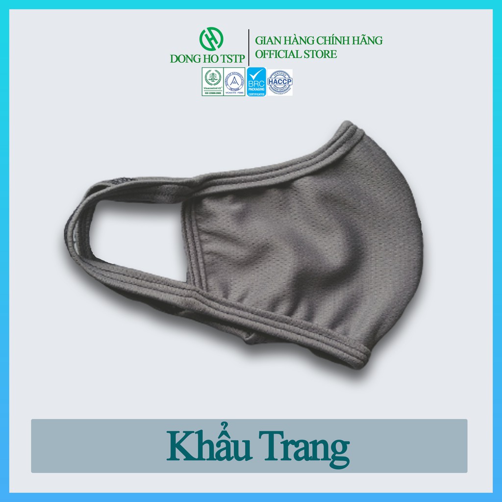 Khẩu trang vải kháng khuẩn, khói bụi 3 Lớp - khẩu trang vải cao cấp màu xám