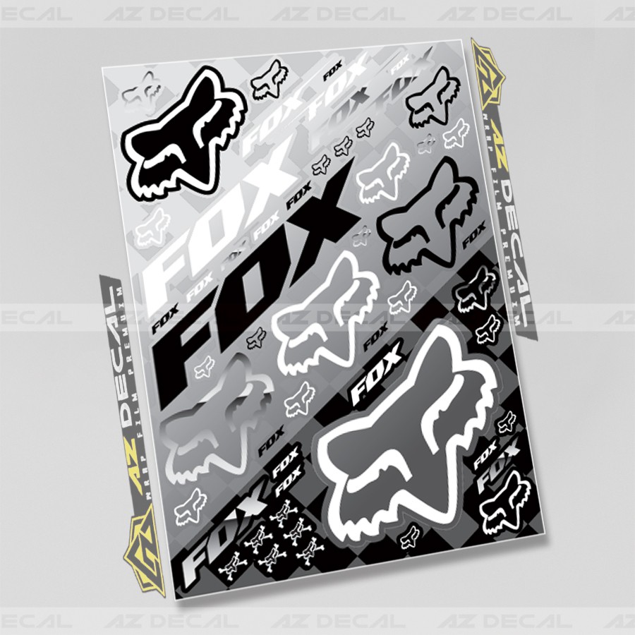 [Set A4] Sticker Dán Xe Chủ Đề Fox 02 | Trang Trí Xe Máy, Xe Điện, Nón Bảo Hiểm, Laptop, Điện Thoại