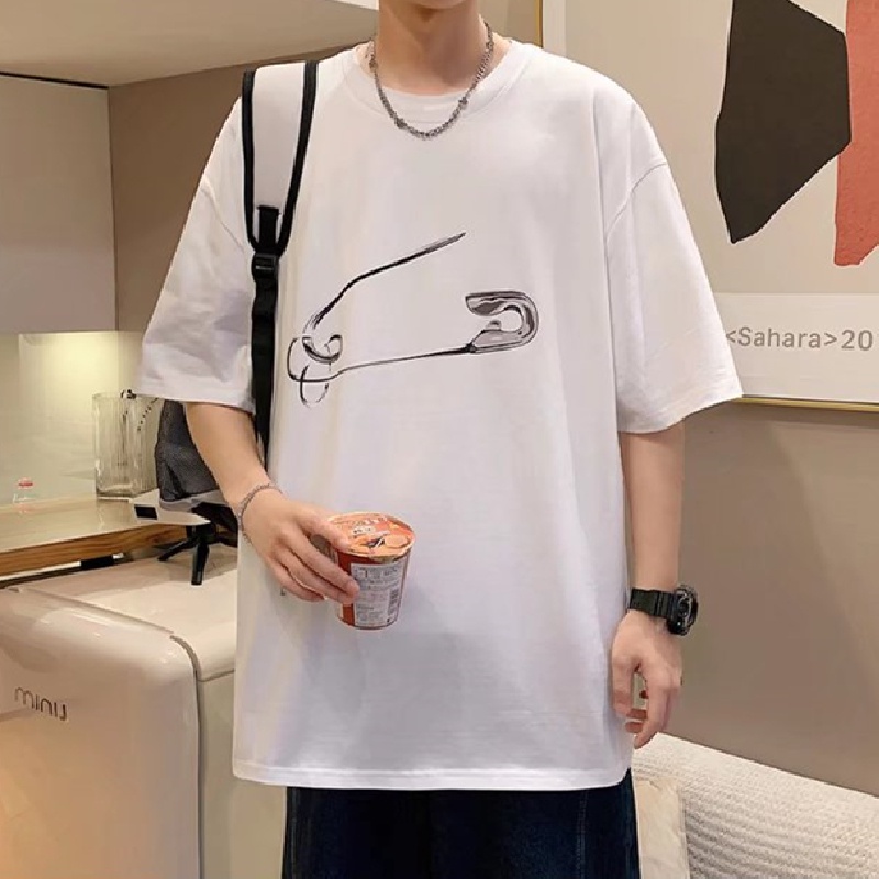 Áo Thun Tay Ngắn Dáng Rộng In Họa Tiết Hoạt Hình Phong Cách Hip Hop Nhật Bản Thời Trang Mùa Hè Cho Nam M-8XL