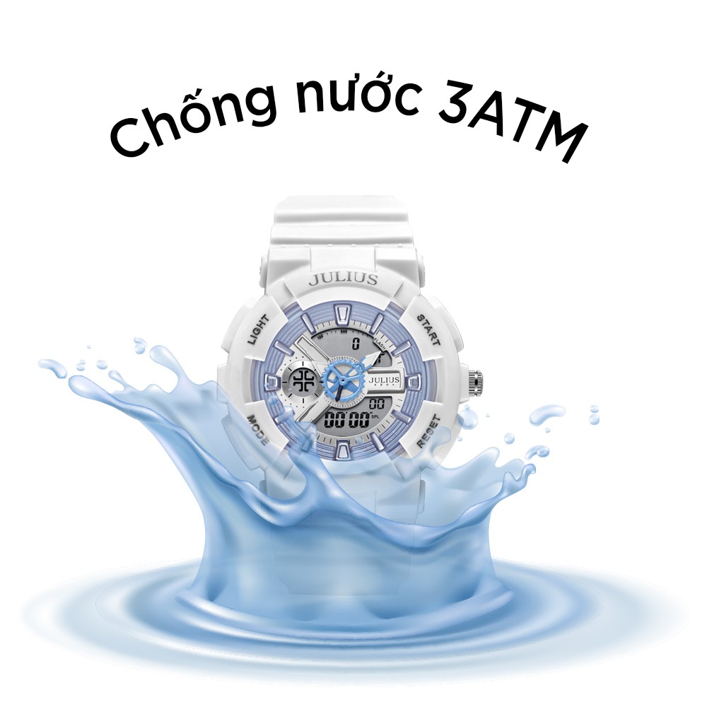 Đồng Hồ Unisex JA-1276B Julius Hàn Quốc Thể Thao (Trắng Kem)