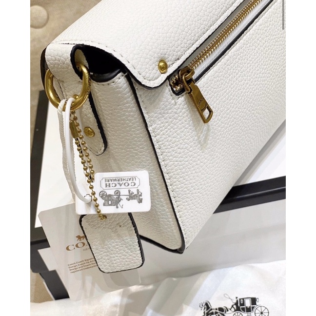 Túi C.O.A.CH nắp gập sz25cm kèm 2 dây đeo chéo