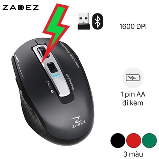 Chuột Bluetooth Zadez M350 – tặng kèm pin AA – DPI cao, kết nối 10m,bền tới 3 triệu lần bấm