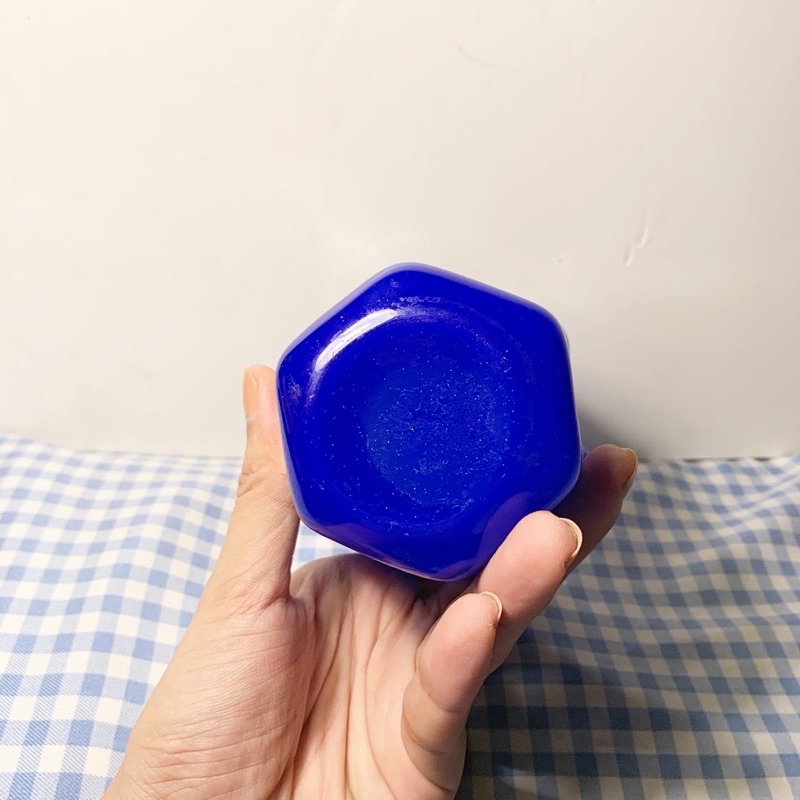 Bình lọ hoa thủy tinh handmade xanh coban phong cách Nhật bản