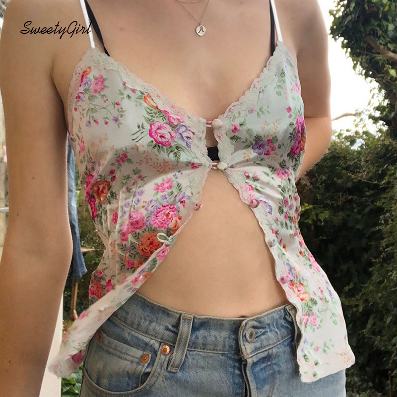 Áo Hai Dây Dáng Ôm In Họa Tiết Quyến Rũ Thời Trang Cho Nữ 2022