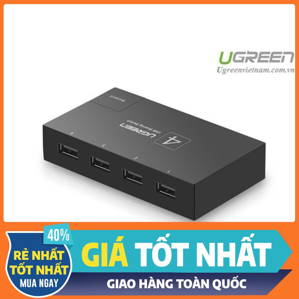 Bộ chia sẻ tín hiệu USB cho 4 máy tính PC, laptop, Macbook chính hãng Ugreen 30346 cao cấp