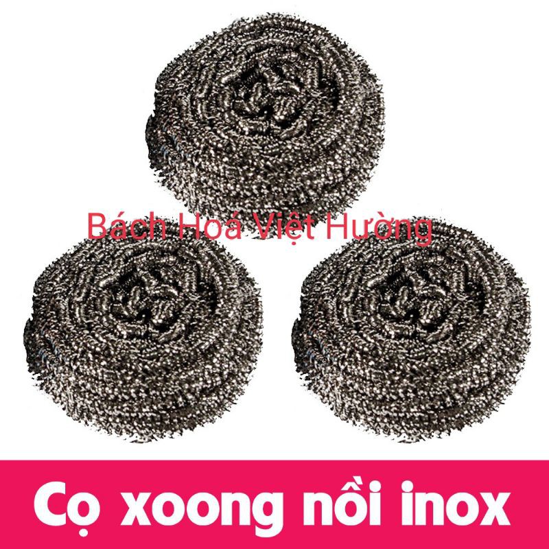 Miếng cọ xoong nồi - bùi nhùi thép ko gỉ (01cái)