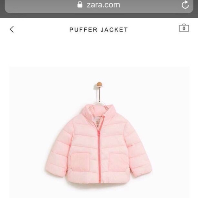 Áo phao zara bé gái xuất