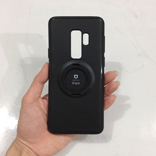 [Rẻ Vô Địch] Ốp lưng dẻo đen i-Face kèm Ring sam sung S9