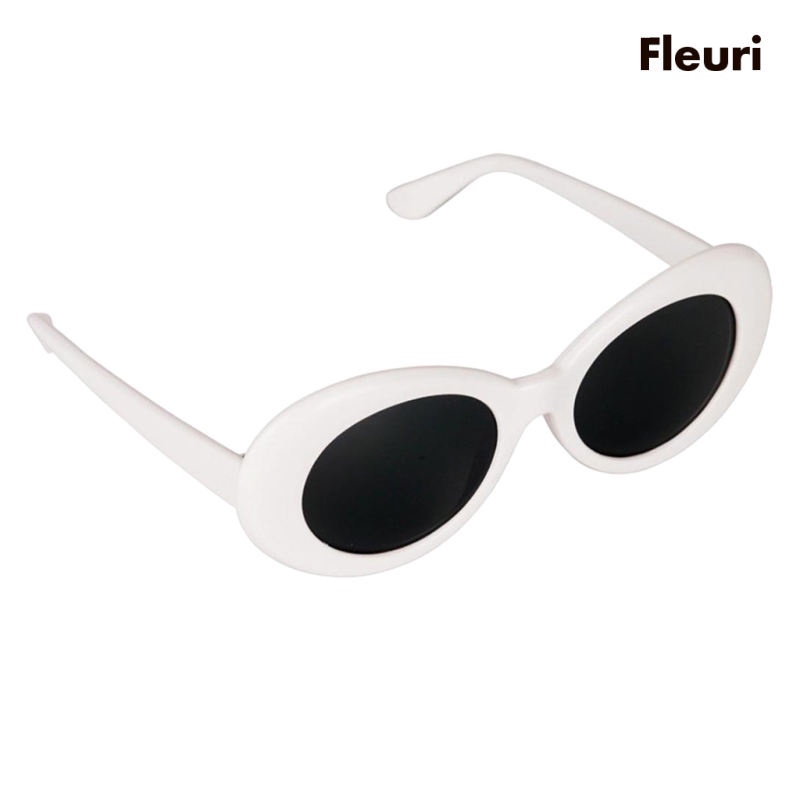 [Fleurir] Kính Mát Gọng Dày Hình Oval Phong Cách Retro