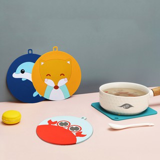 Miếng lót nồi chống nóng bằng silicone 2 kiểu tròn vuông (LNTV)