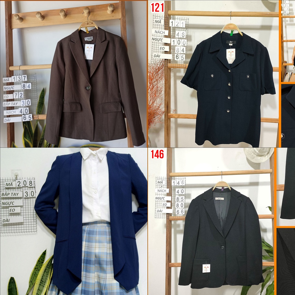 Áo Blazer Nữ Dáng Dài-Eo Nhỏ dưới 85cm
