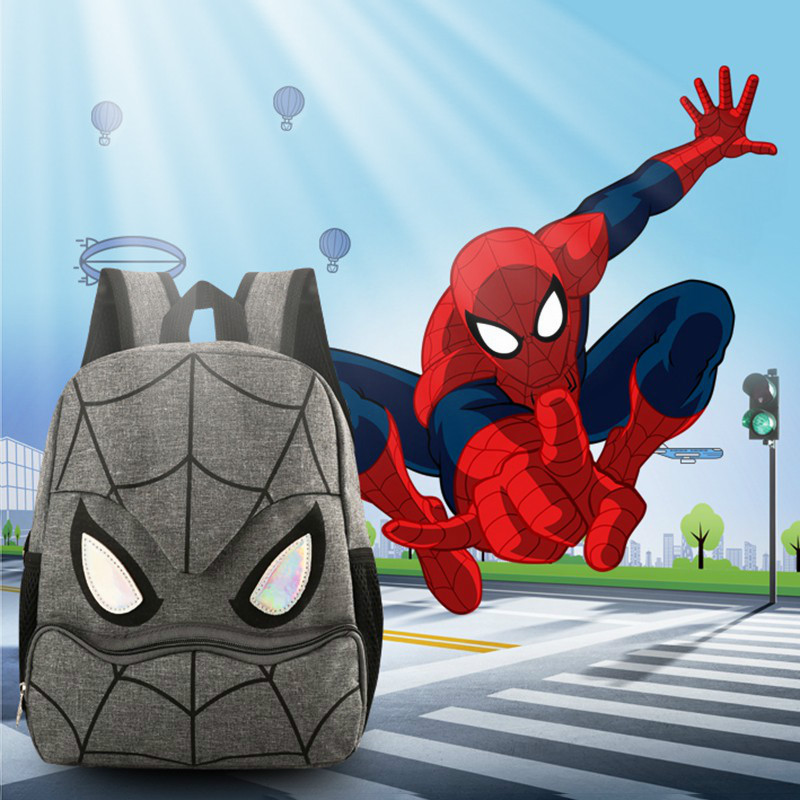 Ba Lô In Hình Người Nhện Phong Cách Hàn Quốc Cho Bé Trai