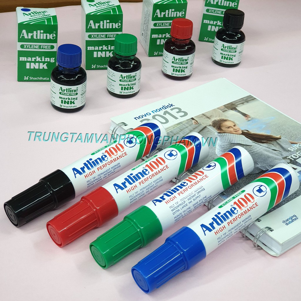 Bút Artline EK-100 nét ngòi siêu lớn to 7.5-12mm - Bút cối Artline EK100 trợ giảng, thuyết trình, diễn giả.