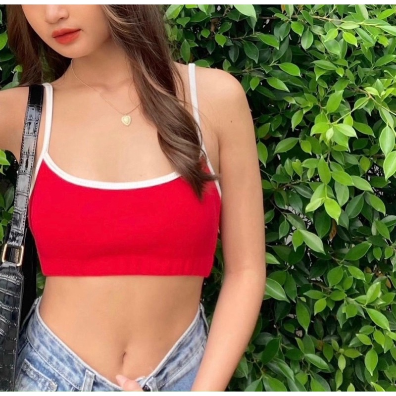 Áo dây gân viền cho nàng cá tính  chuẩn hàng shop xịn kèm ảnh thật ở cuối