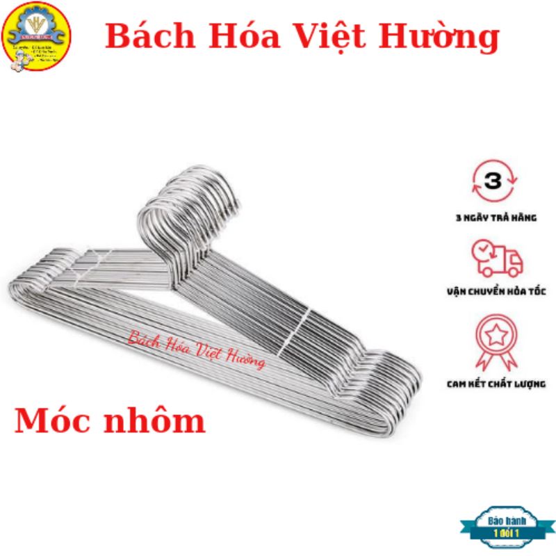 Sét 10 móc (mắc) nhôm phơi quần áo người loại dày dăn (hàng loại 1)