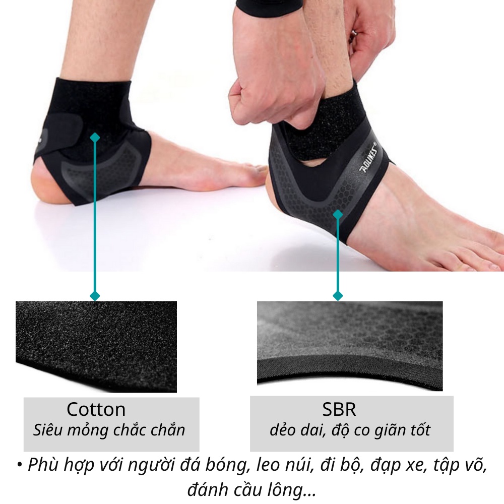 Đai Cổ Chân, Băng Cổ Chân Aolikes Giúp Bảo Vệ Mắt Cá, Cổ Chân Chơi Thể Thao, Vận Động  AL7130