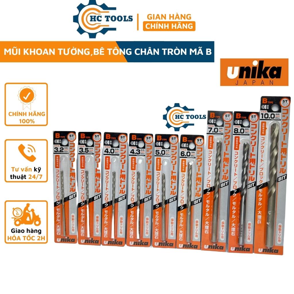Mũi khoan tường, bê tông Unika chân tròn mã B chính hãng |HÙNG CƯỜNG TOOLS