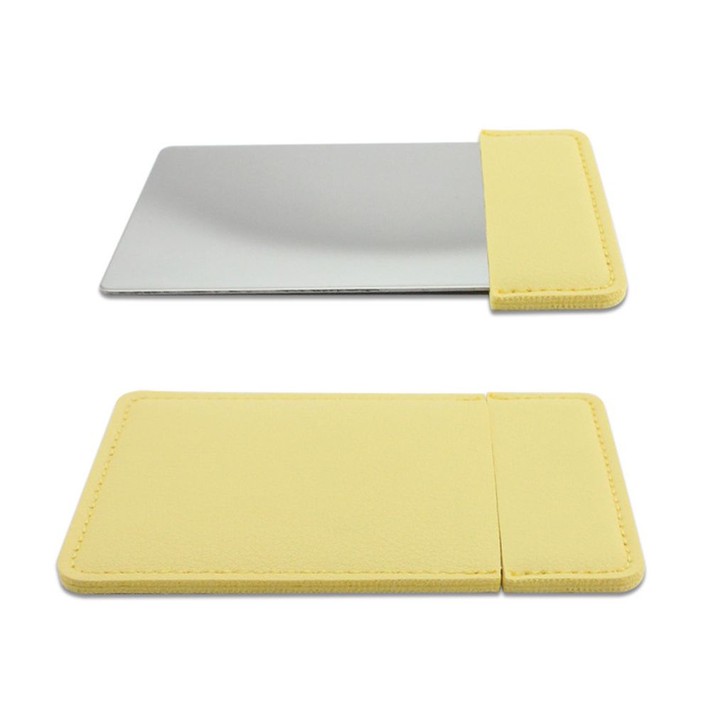 [Hàng mới về] Gương trang điểm bỏ túi siêu mỏng hình chữ nhật bằng da pu 6 màu tùy chọn