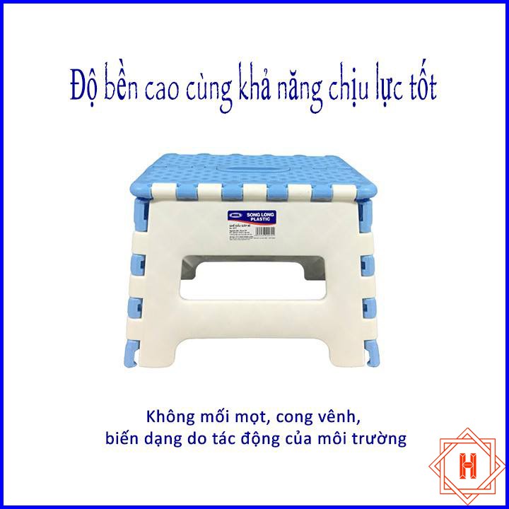 Ghế nhựa xếp SONG LONG đẩu bé siêu chắc chắn { H }