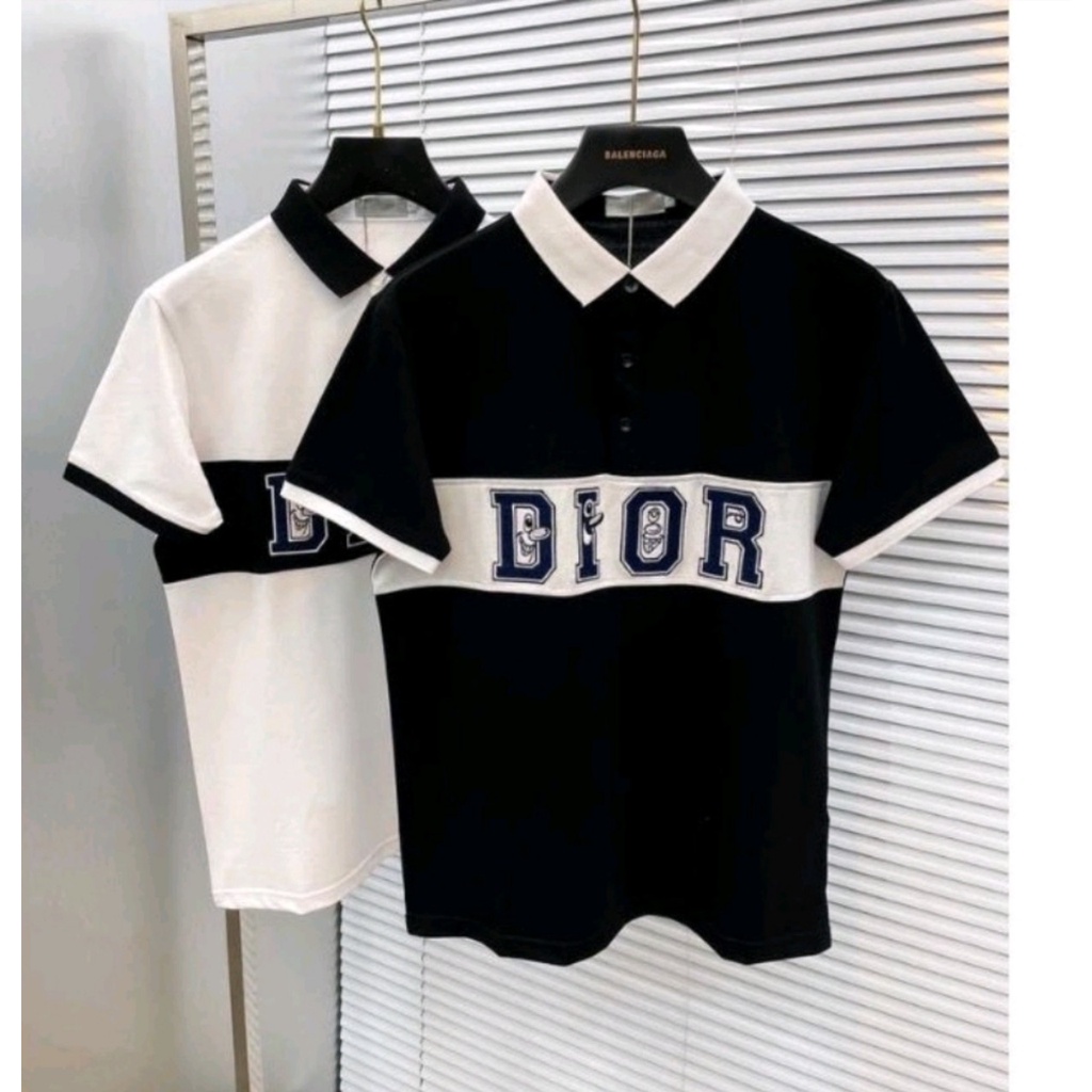 Áo thun cotton tay ngắn dập vân nam có cổ polo đẹp.