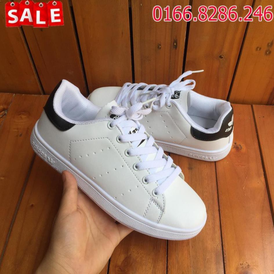 New [Chuẩn real] [KÈM VIDEO ẢNH THẬT] Giày Adidas Stan Smith Gót Đen Giá Rẻ . . new . . ️🥇 . NEW ✫ siêu phẩm 1212 * ۶ ↺