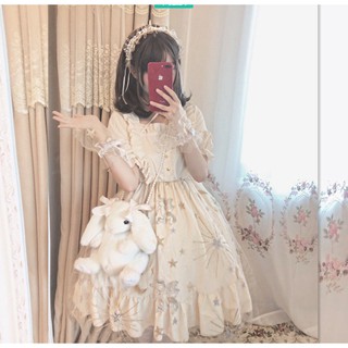 Đầm Công Chúa Vải Lụa Mềm Kiểu Lolita Thời Trang Mùa Hè 2021 Cho Bé Gái