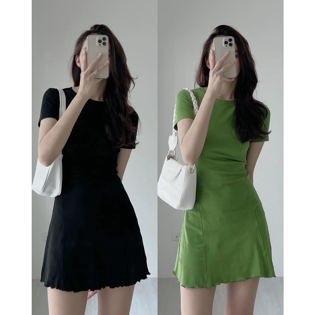 Váy ôm dáng, đầm body chữ A ngắn chất tăm full màu freesize trẻ trung năng động cho các bạn nữ, kèm video thật chất