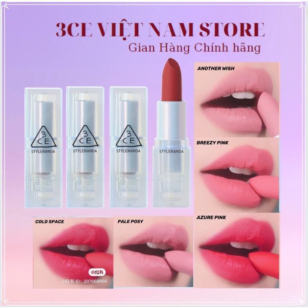Son thỏi 3ce vỏ xanh summer radiance matte lip stick