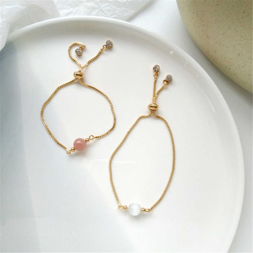 Vòng tay đính đá opal phong cách Hàn Quốc ngọt ngào thời trang cho nữ