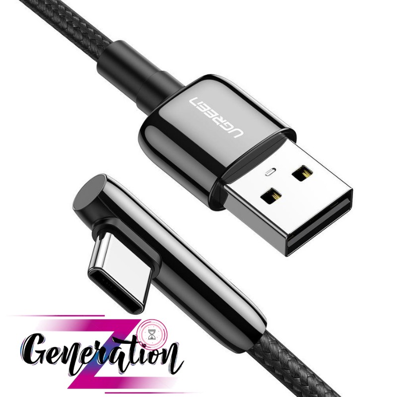 Cáp USB Type-C đầu vuông góc Ugreen 70413 dài 1M