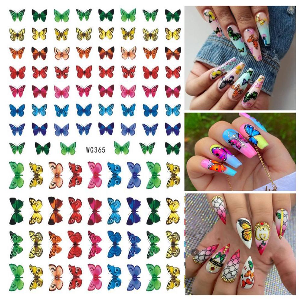 QQMALL Keo Dán Móng 3D Trang Trí Lưng