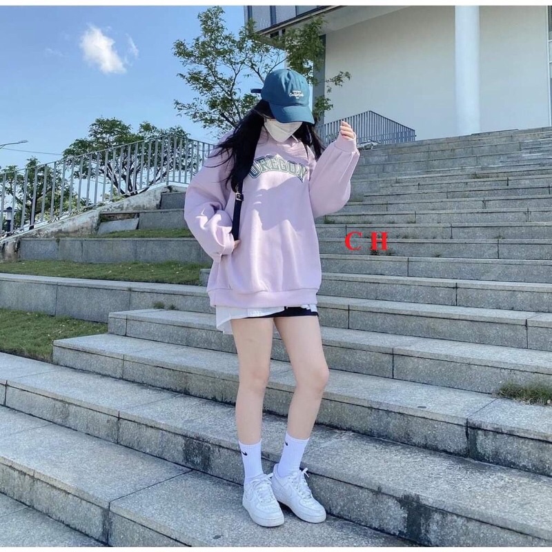 Áo Nỉ Cotton OREAN  [FREESHIP] Sweater form rộng tay bồng, thun merry christmas cá tính Ulzzang Unisex