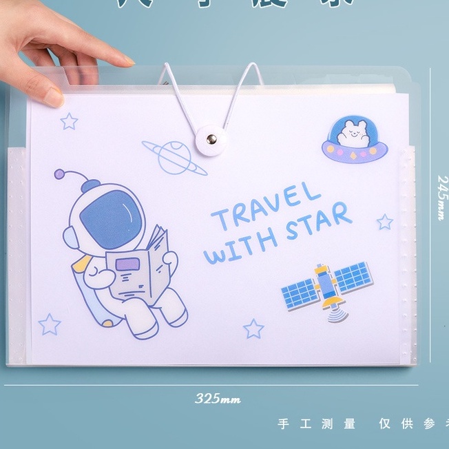 Túi Đựng Giấy Tờ 8 Ngăn Nhiều Mẫu Hoạt Hình - Túi Đựng File Bài Kiểm Tra