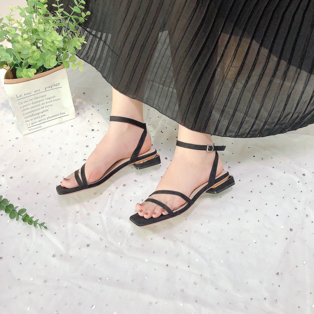 GIÀY SANDAL NỮ DUBASIC QUAI NGANG MẢNH 2P VNXK