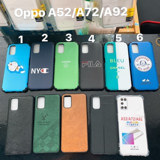 Ốp lưng Oppo A52 / A92 hình idm, giả da, trong chống sốc, hình 3d vân kim cương
