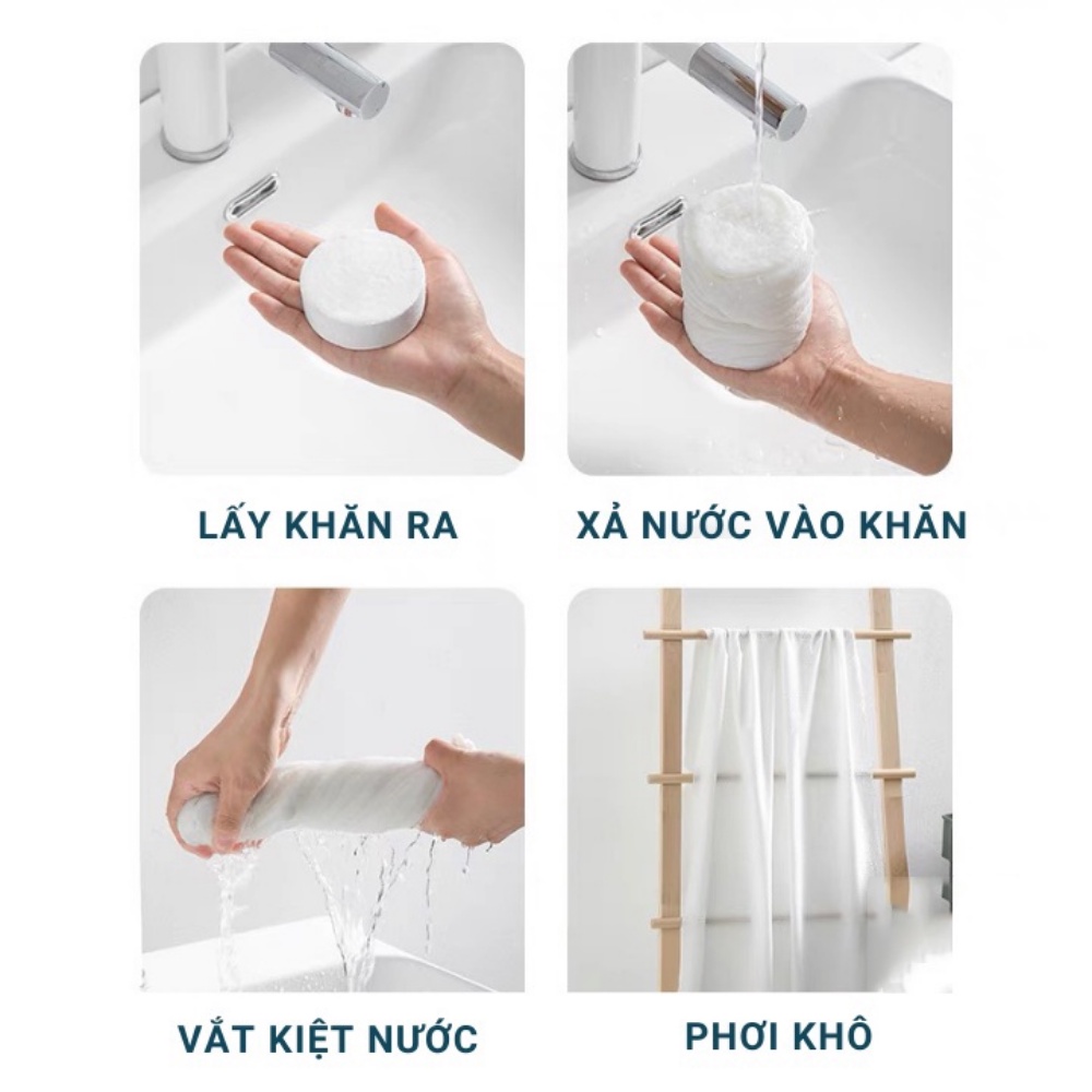 Khăn Tắm Viên Nén 70x140cm Nhỏ Gọn, Tiện Lợi Mang Đi Du Lịch, Chất Liệu Cotton Lành Tính