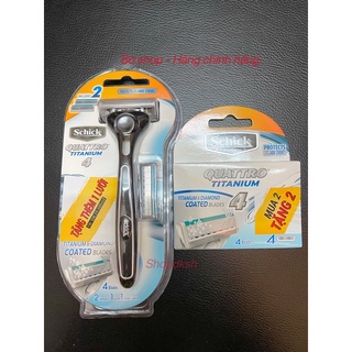 Dao cạo râu 4 lưỡi Schick Quattro titanium 4 lưỡi hàng chính hãng dksh