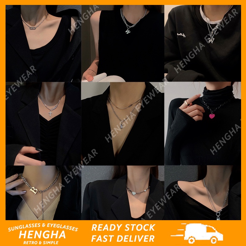 Dây chuyền ngắn phối mặt nhiều kiểu dáng phong cách retro thời trang cho nữ