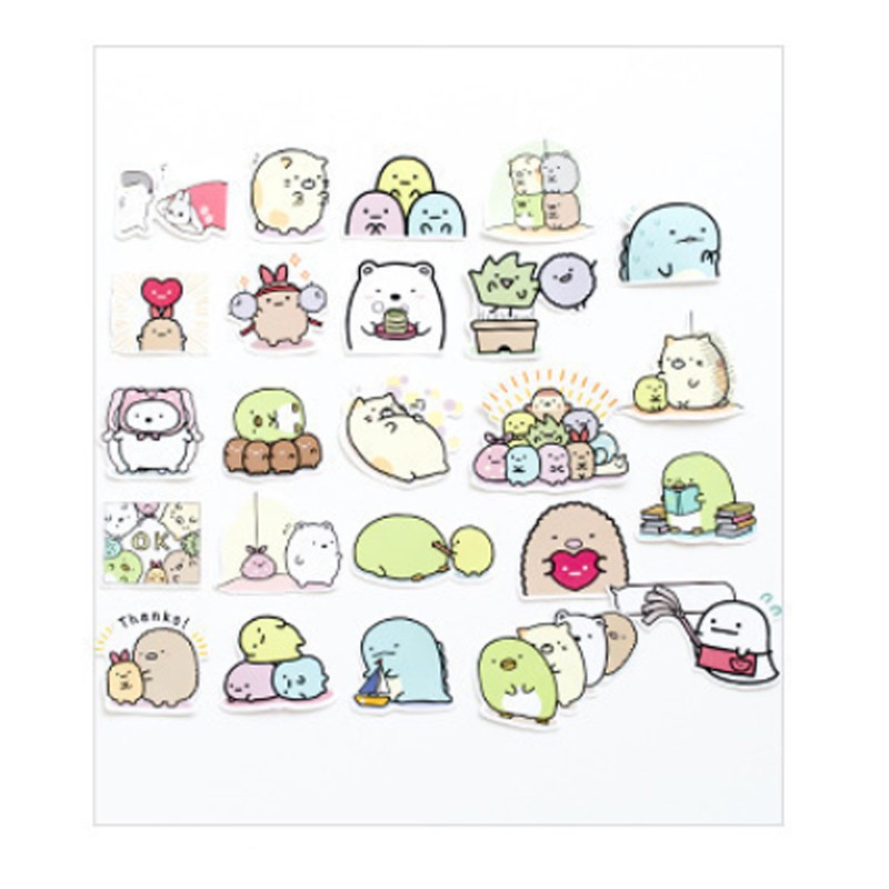 Bộ nhãn dán họa tiết hoạt hình đáng yêu chống thấm nước