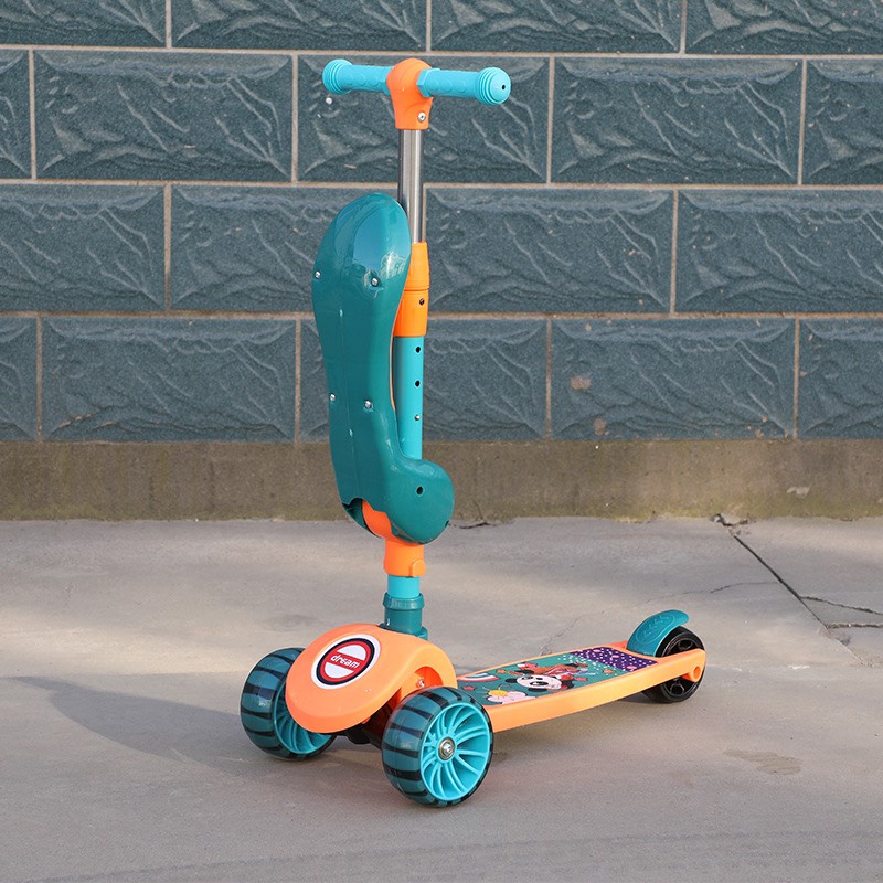 Xe Trượt Scooter Cho Bé, Xe Scooter Bánh Có Đèn, Có Nhạc, có ghế 3 iin 1 THANH NGA ĐỒ CHƠI AN TOÀN