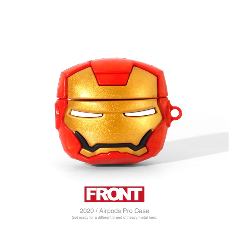 Vỏ Bảo Vệ Hộp Đựng Tai Nghe Airpods 1 / 2 / 3 Pro Hình Iron Man Độc Đáo