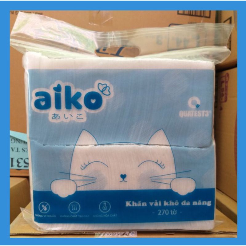 Khăn vải khô đa năng AIKO 270 tờ