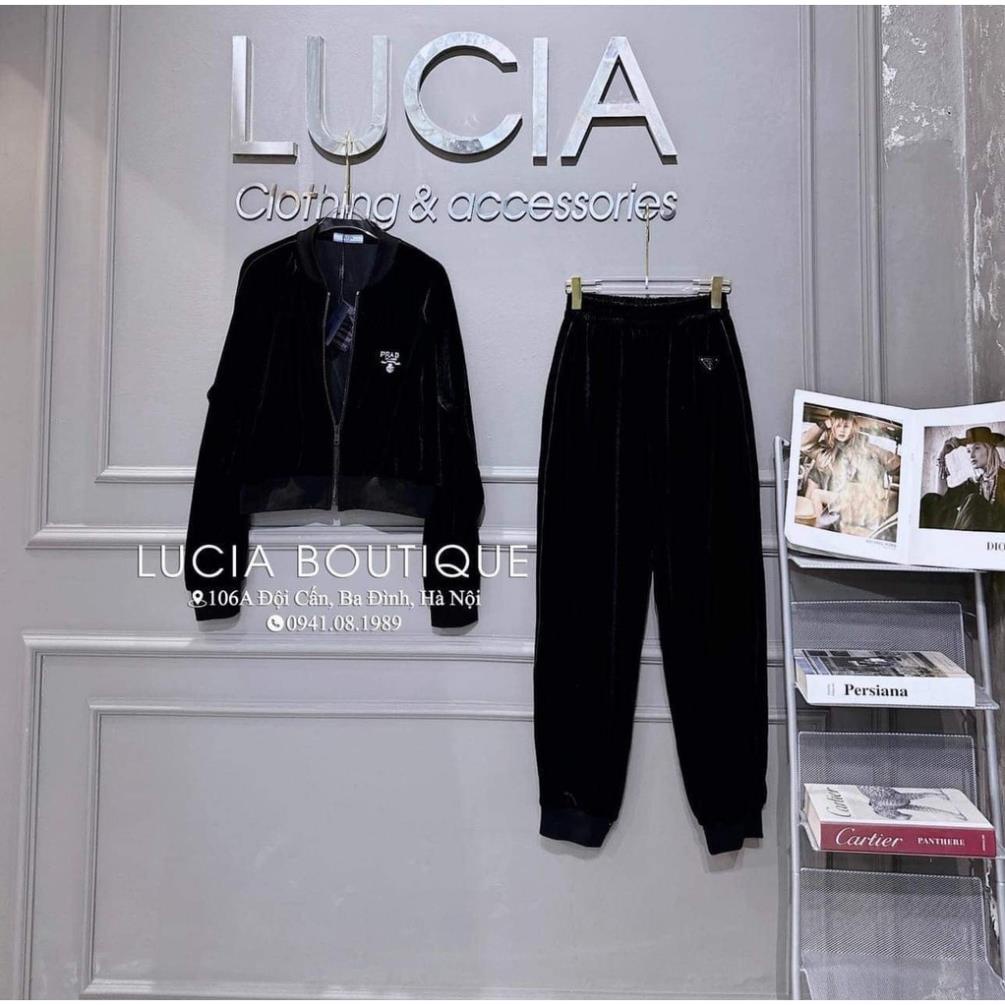 [ 𝐅𝐑𝐄𝐄 𝐒𝐇𝐈𝐏 ]  BỘ NỮ NHUNG PRADA CHẠY VIỀN MÍ