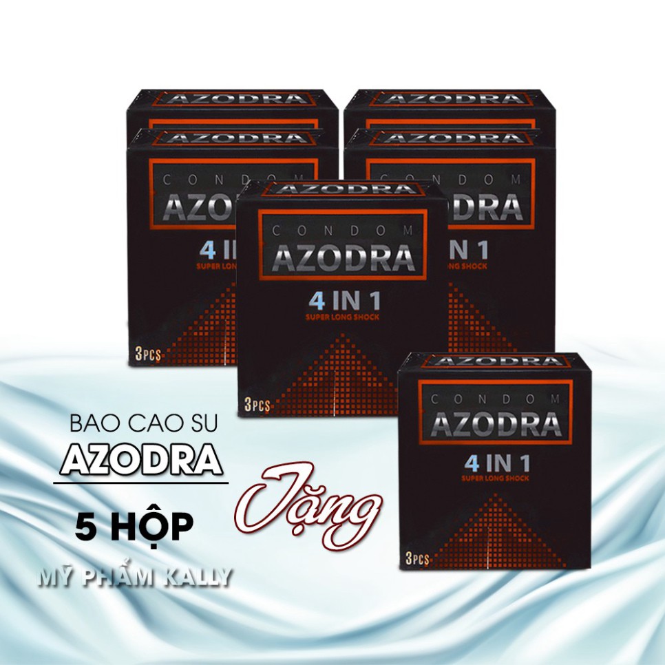 [Combo 3 Hộp] Bao Cao Su Azodra 4 In 1 Chính Hãng Thái Lan (Hộp 3c). Bcs Siêu Mỏng Chống Xuất Tinh Sớm Kéo Dài Cuộc Yêu